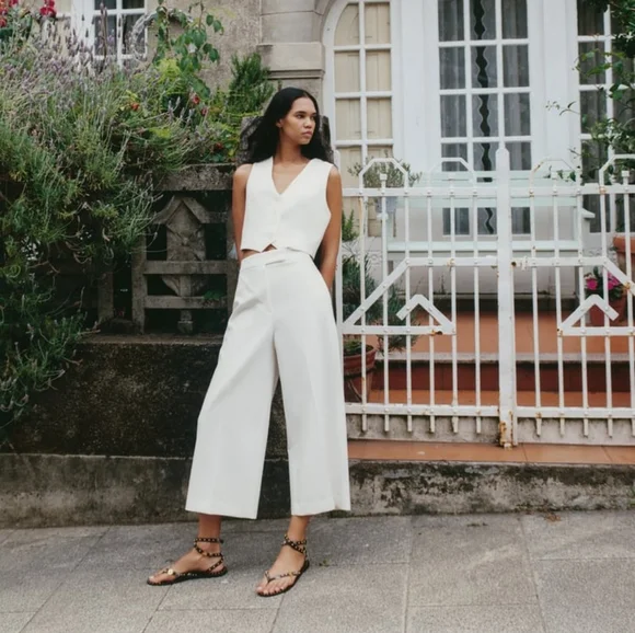 Zara Jeans Cargo Pantaloni Ampi Full Length Zara Zara HIGH